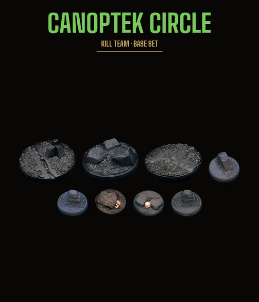 Canoptek Circle Kill Team Base Set — Rocky Terrain