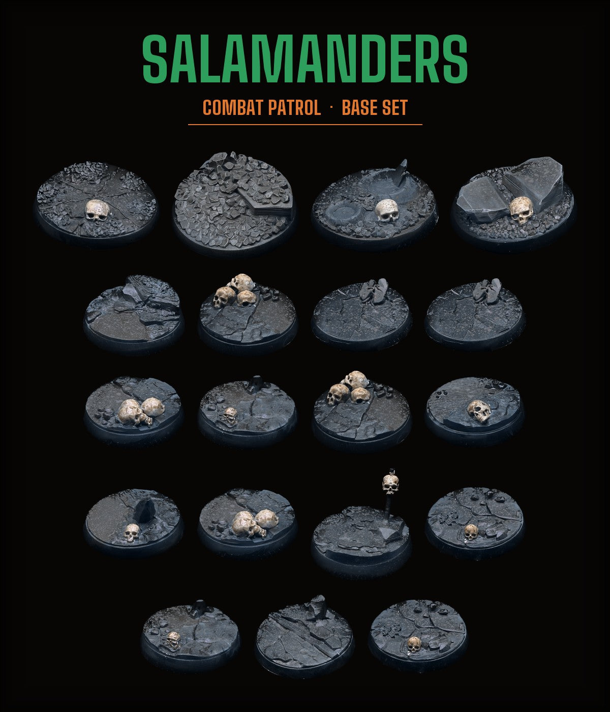 salamanders Rocky Terrain base set