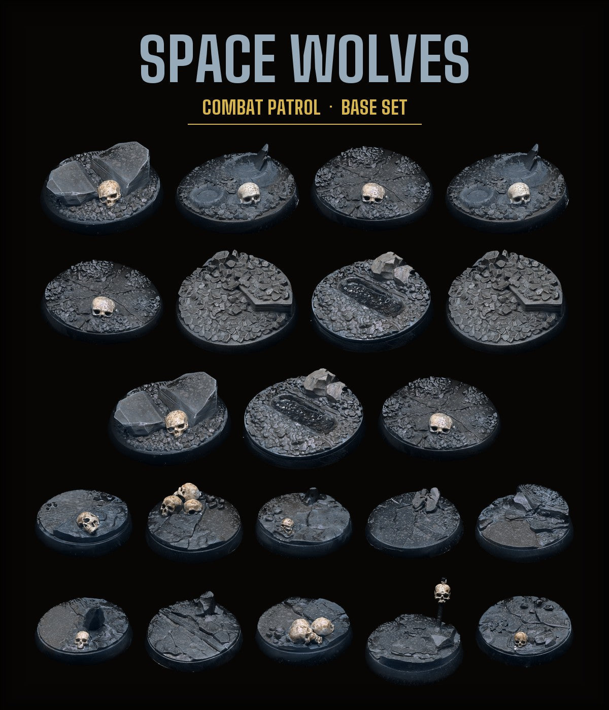 space_wolves Rocky Terrain base set